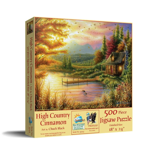 SUNSOUT INC - High-Country Cinnamon - 500 pc Jigsaw Puzzle by Artist: Chuck Black - Finished Size 18" x 24" - MPN# 55143