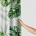 thumbnail image 3 of Orinice Bathroom shower curtain set tropical green leafy summer plant palm turtle bamboo banana leaf jungle nature plant watercolor fabric bathroom decoration 36x72, 3 of 7