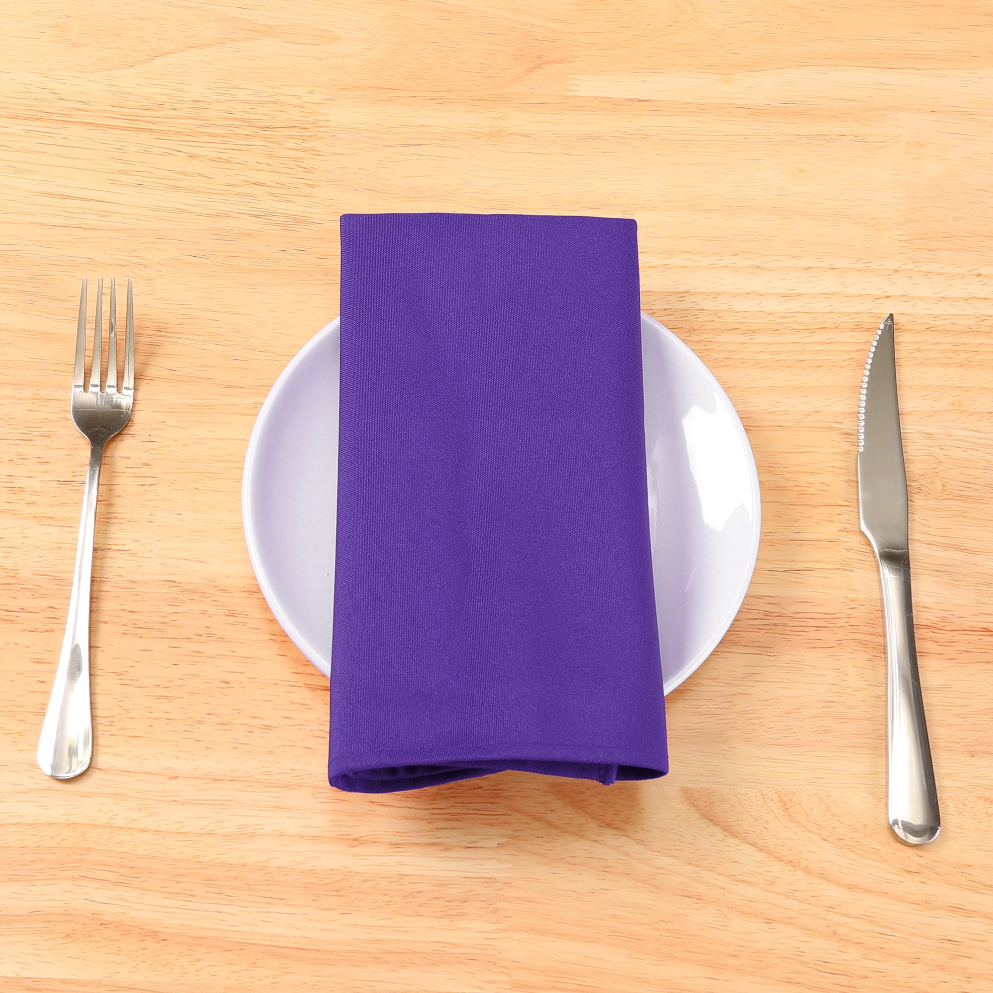 Unique Bargains 6 Pack Polyester Restaurant Cocktail Party Cloth Napkins Dark Purple