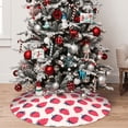 thumbnail image 4 of Cauagu 30" Christmas Tree Skirt Strawberry Pattern Christmas Tree Decorations Tree Mat for Xmas Decorations Occasion Holiday Home Decor -30", 4 of 7