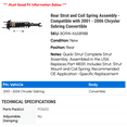 thumbnail image 2 of Rear Strut and Coil Spring Assembly - Compatible with 2001 - 2006 Chrysler Sebring Convertible 2002 2003 2004 2005, 2 of 2