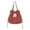 Red, variant on Corduroy Canvas Lunch Tote Insulated, 1 Pc 7.5" x 5.5" x 8" Drawstring Food Storage Bag, Soft Fabric Meal Prep Organizer for Family Park Leisure, Protects Bento Boxes, Pink, MELF