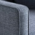 thumbnail image 4 of Mason Mid Century Modern Button Tufted Recliner, Light Gray Tweed Fabric and Dark Espresso, 4 of 12