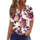 thumbnail image 1 of Camisetas Casuales de Mujer con Cuello en V Camiseta de Color Sólido, Manga Corta Casual Top para el Uso Diario, 1 of 4