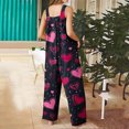 thumbnail image 6 of Cavosen Spring Rompers for Women Valentines Oversized Linen Jumpsuits Button Long Overalls with Pocket Heart Summer Work Rompers, 6 of 6