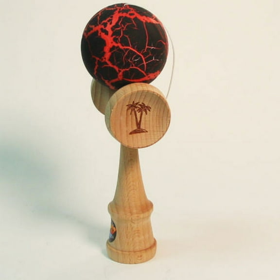 Bahama Kendama Grand Bahama Kendama - Black and Red Crackle