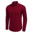 thumbnail image 2 of COOFANDY Men's Long Sleeve Button Down Shirt Lightweight Breathable Fitted Shirt, 2 of 9
