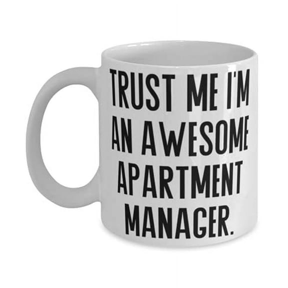 Beautiful Apartment manager, Trust Me I'm an Awesome Apartment Manager, Funny 15oz Mug F Colleagues From Team Leader