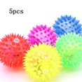 thumbnail image 1 of 5 Pcs Light-up Led Bite Ball Dog And Cat Flashing Sensory Fun Blinking Spiky Pet Toy, 1 of 5