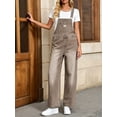 thumbnail image 2 of Adjustable Strap Sleeveless Women Loose Denim Overall Wide Leg Jumpsuit, 2 of 5
