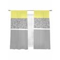 thumbnail image 6 of Grey Yellow Flowers Sheer Curtains for Living Room Bedroom Classic Botanical Art Elegant Sheer Curtains 63 Inch Long 2 Panels Set Light Filtering Curtain Window Treatments Drapes for Dining Room, 6 of 6
