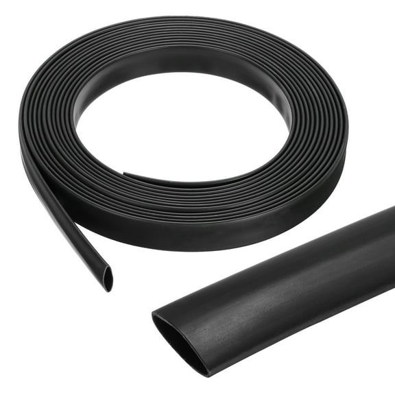 Uxcell 1/2 Inch Heat Shrink Tubing Waterproof, 3:1 Dual Wall Marine Adhesive Lined Industrial Heat Shrink Tube Wiring Wrap 20ft, Black