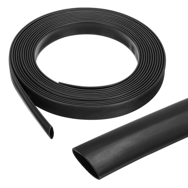 Tubo termorretráctil impermeable de 1/2 pulgada Uxcell, tubo termorretráctil industrial de doble pared con adhesivo marino 3:1, envoltura de cable de 20ft, negro