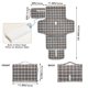 thumbnail image 4 of Alfombrilla cambiadora CHUROUSY 61x30 cm a cuadros, plegable, con porta toallitas, 4 of 7
