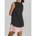 thumbnail image 5 of Womens Workout Tank Tops Back Pleat Loose Fit Sleeveless Yoga Athletic Shirt Soft Cooling Gym Tops Black XXL, 5 of 6