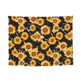 thumbnail image 2 of Bingfone Black Marble Pattern Sunflower Tapestry Wall Hanging Decor for Living Room Bedroom Dorm Classroom Office Decor 29x37 Inch, 2 of 8