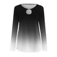 thumbnail image 4 of Tops de Otoño Para Mujer, Camisetas Informales Con Estampado Degradado, Blusas de Manga Larga Con Cuello Redondo Odeerbi  ODB178922, 4 of 5