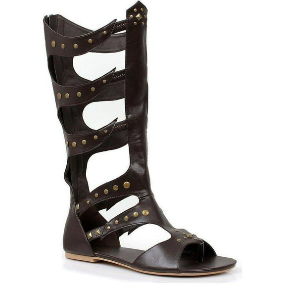 Ellie Shoes E-031-Warrior, Mens Knee-High Flat Sandal S [Mens USA 8/9] / Black