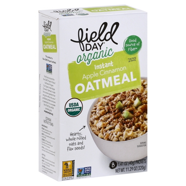 Field Day Field Day Organic Oatmeal, 8 ea