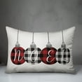 thumbnail image 3 of Creative Products Plaid Noel Ornaments 14x20 Spun Poly Pillow, 3 of 3