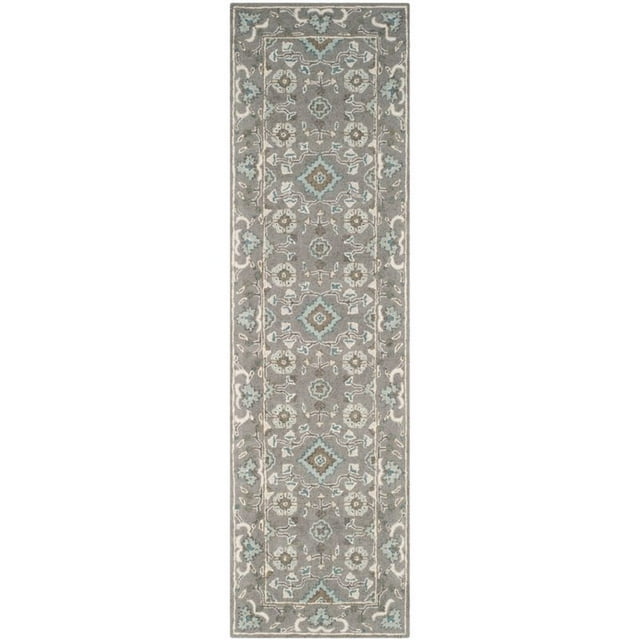 Safavieh Blossom Collection BLM218A Handmade Grey Premium Wool Runner (2'3" x 8')
