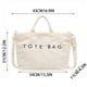 thumbnail image 3 of Bolso Tote de Lona Pana de Gran Capacidad, Diseño Casual Ligero con Correa Ajustable, Bolsillo con Cremallera, Negro Blanco Rosa Verde, 43x31x11cm, 3 of 7