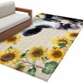 thumbnail image 2 of Cow Sunflowers Area Rug 4'x6', Country Vintage Animals Floral Leaves Washable Non-Slip Rugs, Low Pile Large Carpet for Living Room Bedroom Dining Room Kitchen Office Indoor Mat, 2 of 9