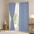thumbnail image 3 of Homewish Modern Fashion Checkered Black Out Curtains, Navy Buffalo Plaid Curtains Pack of 2 (42x63 Each), Teens Kids Adult Women Bedroom Curtains, Blackout Curtains Bedroom Decor, 3 of 5