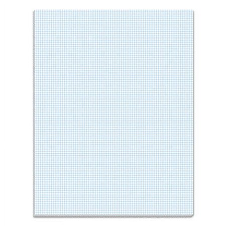 TOPS Cross Section Pads, 10 Sq/in Quadrille Rule, 8.5 X 11, White, 50 Sheets