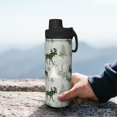 thumbnail image 7 of Picia green plaid Moose tree Pattern Water Bottle 18 oz Stainless Steel Insulated Bottles With Handle Leak Proof Gym Sport Water Jug BPA-free insulated kettle For Men Women Adults, 7 of 7