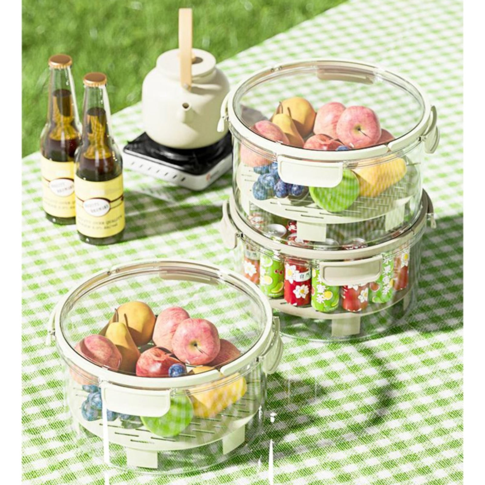 AUDeals Airtight Food Storage Containers with Snap Lock Lids, Plastic Leak Proof Containers for Kitchen Pantry Organization, Dry and Wet Food Storage