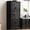 Black, variant on S-HOME 71" Tall Vintage Inspired Embossed Texture Pantry Cabinet with 3 Pull Out Organizers and 6 Door Shelves for Freestanding Kitchen Storage Solution, White