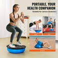 thumbnail image 5 of KFFKFF Half Balance Trainer, 23" Stability Ball, Supports up to 660lbs, Includes Yoga Ball, Resistance Bands & Pump for Comprehensive Home Gym Workouts, Blue, 5 of 9