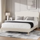 thumbnail image 4 of QinaQin Base de cama infantil con cabecera ajustable, tapizado tipo borrega bouclé, diseño silencioso y sin box spring, ideal para niñas y recámara juvenil, 4 of 9