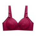 thumbnail image 1 of FhsagQ Bra Bras for Women Corset Women's New Pattern Ribless Large Strap Jacquard Four Comfort Bra Bras for Women 2 Piece Push Up Womens Bras Plus Size Robe Red 44, 1 of 3