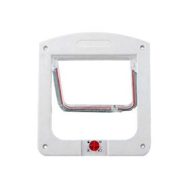 Puerta para mascotas, puerta con solapa para perros y gatos, 4 formas de cerradura, de plástico suave, fácil de instalar, puerta de seguridad para mascotas, puerta de seguridad para cachorros y gati