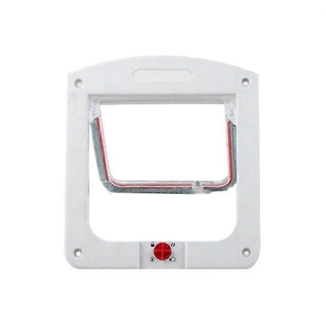 Puerta para mascotas, puerta con solapa para perros y gatos, 4 formas de cerradura, de plástico suave, fácil de instalar, puerta de seguridad para mascotas, puerta de seguridad para cachorros y gati