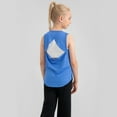 thumbnail image 4 of GYRATEDREAM Girls Open Back Workout Tops Short Sleeve Yoga Shirts Cute Athletic Running Casual Backless Top Loose Fit for 5-6 Years, 4 of 9
