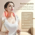 thumbnail image 2 of Neck and Shoulder Massager with Heat, 4D Cordless Shiatsu Deep Tissue Kneading Heated Back Massager for Pain Relief, Gifts for Women Men Mom Dad, Beige, 2 of 10