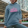 thumbnail image 2 of Girl Quote About Not Being Jealous, Sassy Girls Merch Gift, Light Blue Hooded Sweatshirt or Hoodie, 2XL, 2 of 5