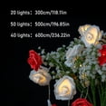 thumbnail image 2 of Led Light String, 5M 50Leds Battery & Usb Powered Rose Fairy Lights With White & Light Purple Roses, Low Voltage Anti-Overheat For Halloween Party Yard Garden Porch Decoration, 2 of 3