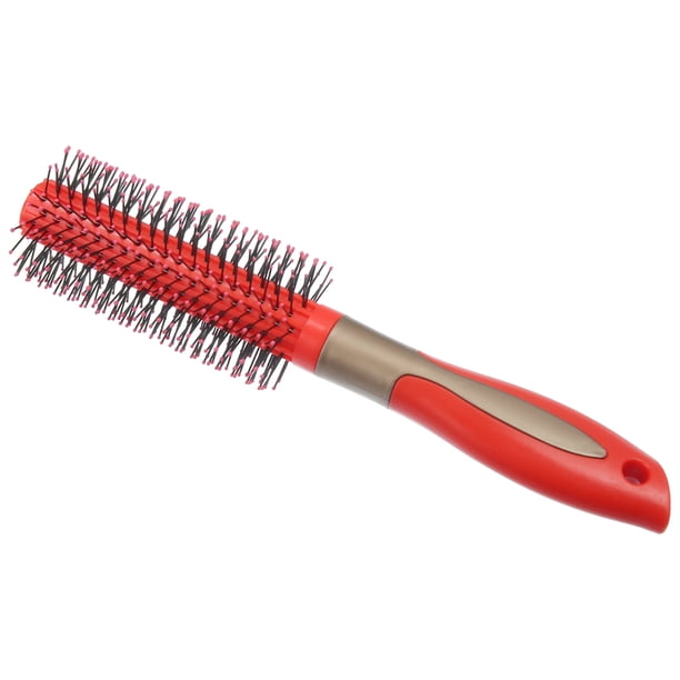 1 cepillo para el pelo, cepillo para desenredar para mujeres y hombres, cepillo para el pelo para pelo liso, rizado, largo, corto, grueso, fino, rojo, plástico