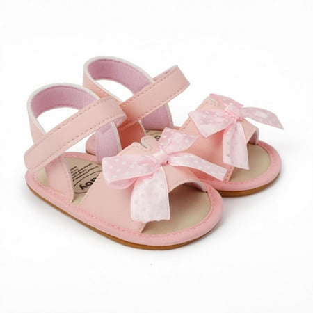 

Baby Girl Sandals Summer Crib Shoes Bowknot Soft Sole Infant Girls Princess Dress Flats First Walker Shoes