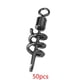 thumbnail image 3 of Yuarrent 50 Uds señuelo para anzuelo de pesca tornillo giratorio conector aparejos de pesca Pescar, 3 of 5