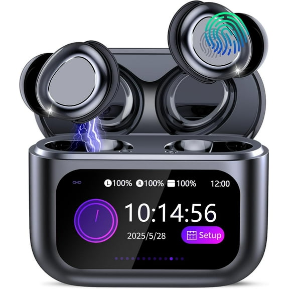 Sleep Earbuds Bluetooth 5.4 in Ear Touch Screen Sleep Headphones, Small Design Mini Sleep Earbuds for Side Sleepers with Sleep Mode, 48H Playtime Sleep Earphones Clear Calls, Darkblack