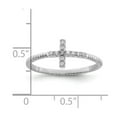 thumbnail image 3 of White Sterling Silver Ring Band Themed Cubic Zirconia CZ Clear, 3 of 3
