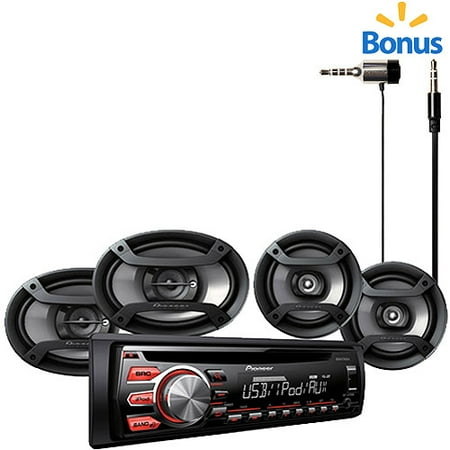 Pioneer Car Audio Package with *Hands-Free Phone Adapter* Bundle