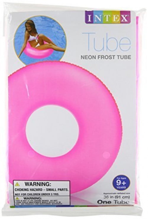 Intex Neon Frosted Inflatable Tubes (Colors May Vary) (2Pack