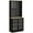 Black, variant on HOMCOM Kitchen Pantry with 3 Storage Cabinets, 2 Open Shelves, Countertop