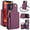 Dark Purple, variant on Crossbody Wallet Case for iPhone 12 12 Pro, RFID Blocking Zipper Handbag Purse Flip Cover, Kickstand Folio Case Card Slots Holder Wrist Strap Lanyard